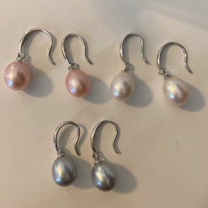 Macys 3 set of pearl earrings